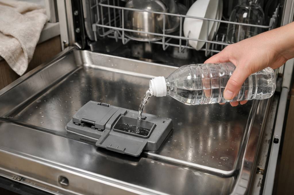 Vinaigre blanc pour l’entretien du lave vaisselle, mode d’emploi et fréquence idéale