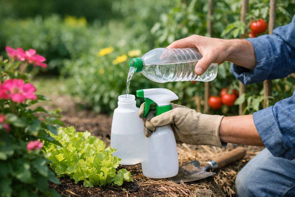 Comment utiliser le vinaigre blanc au jardin sans nuire aux plantes utiles