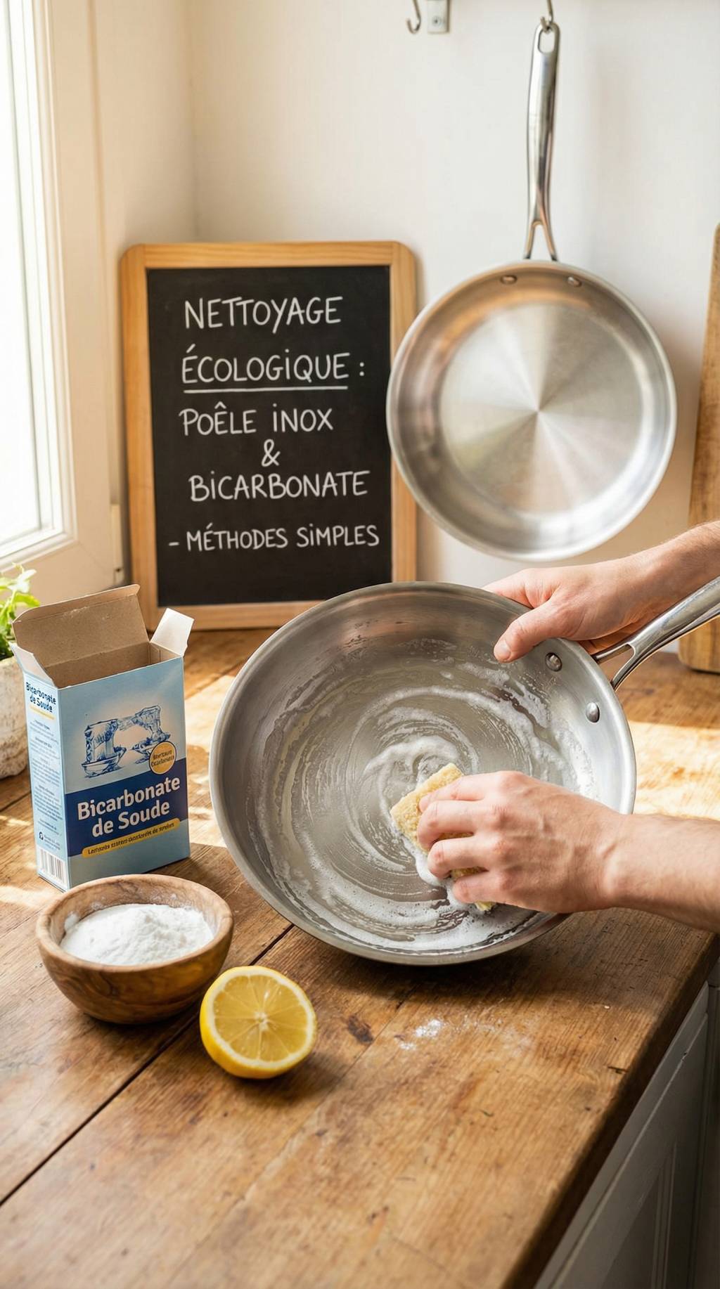 Poêle inox entretien bicarbonate : méthodes simples pour un nettoyage écologique