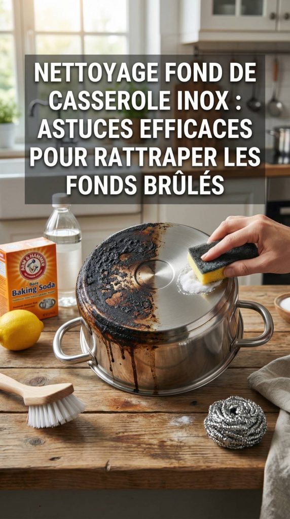 Nettoyage fond de casserole inox : astuces efficaces pour rattraper les fonds brûlés