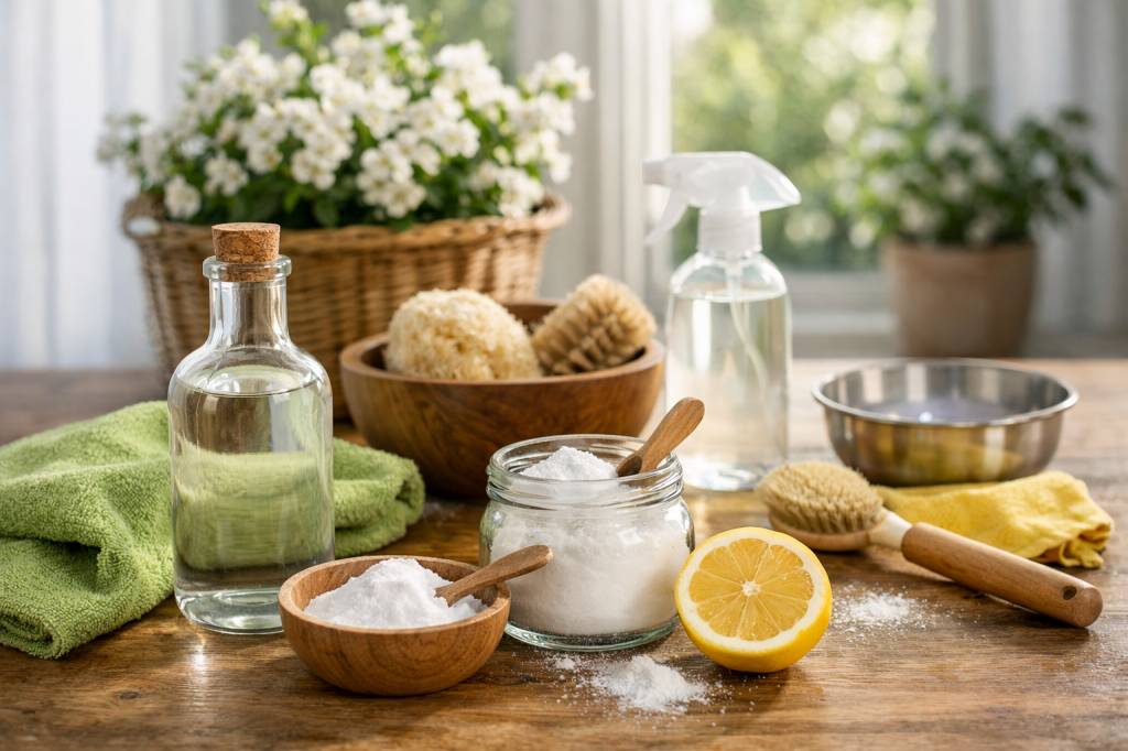 Astuces pour un ménage de printemps 100 pour cent naturel au vinaigre et au bicarbonate