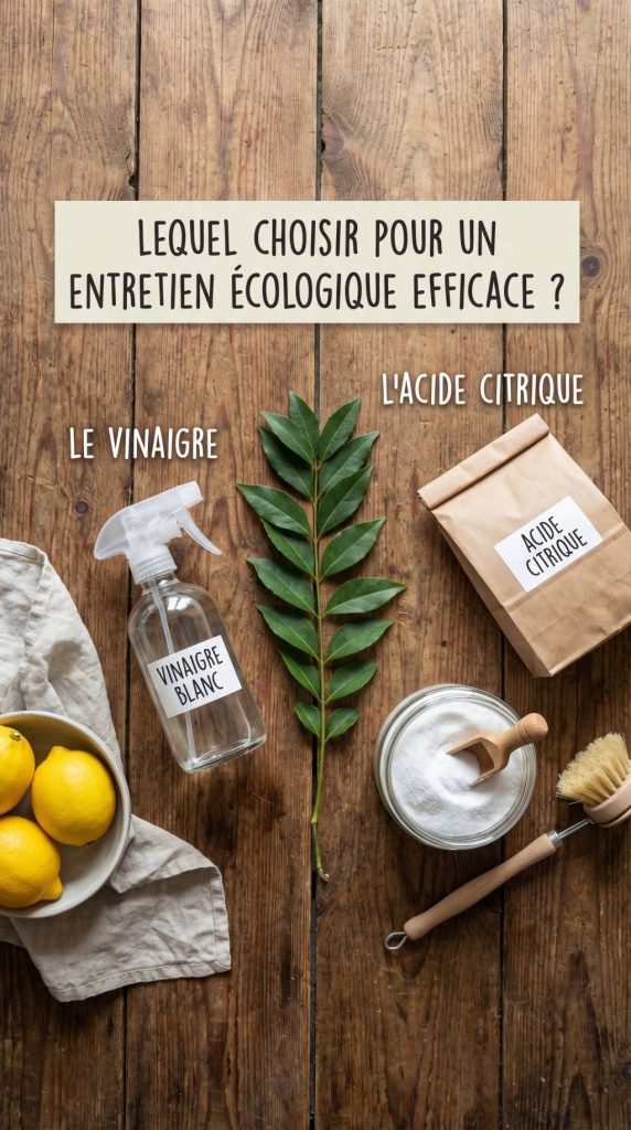 Le vinaigre VS l'acide citrique : lequel choisir pour un entretien écologique efficace